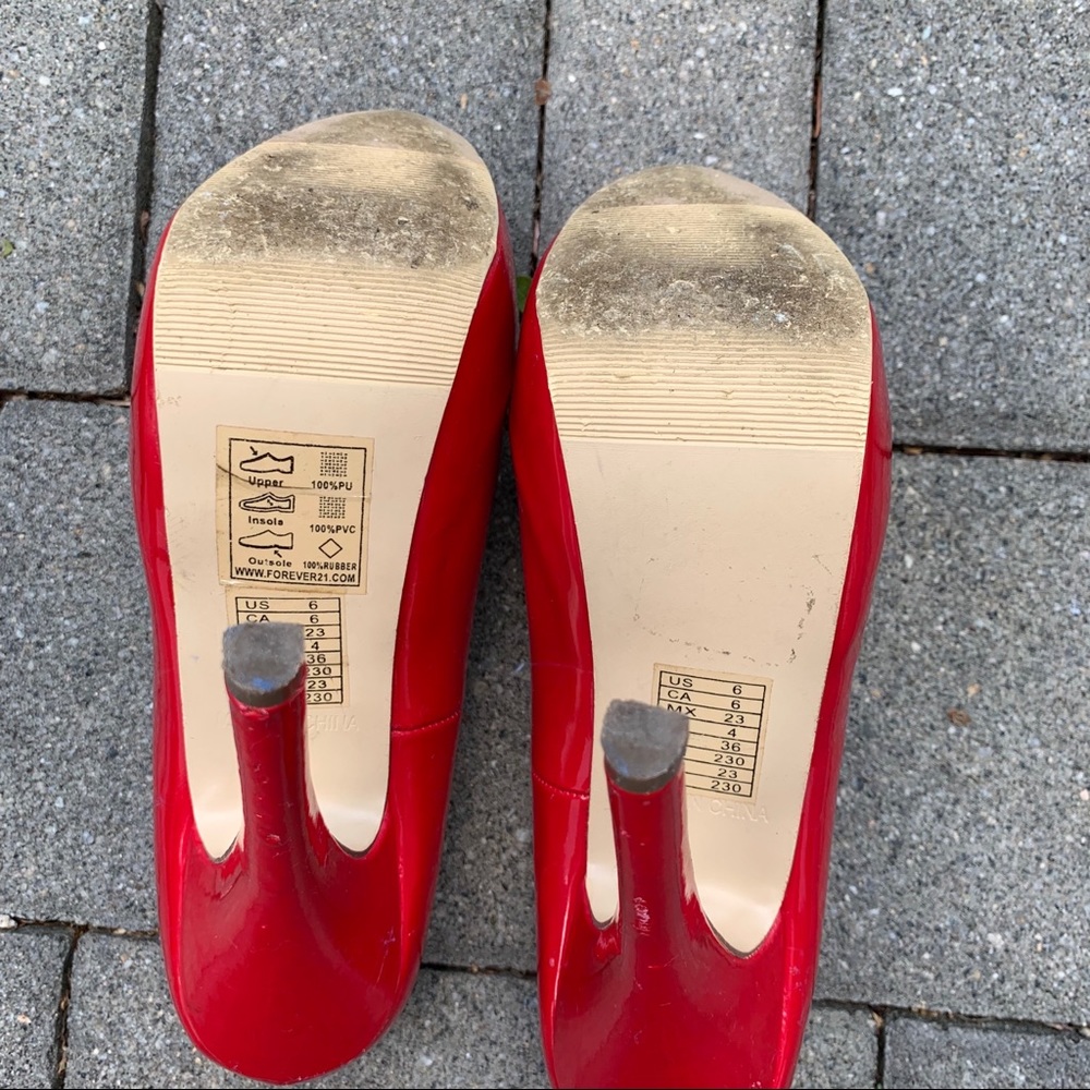 Red Patent Pumps - Picture 5 of 5
